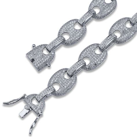 play iced out gucci necklace|gucci link to love bracelet.